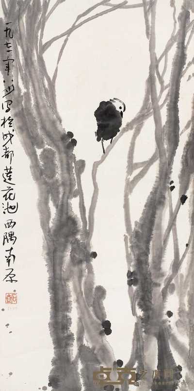 陈子庄 花鸟 立轴 66×33cm